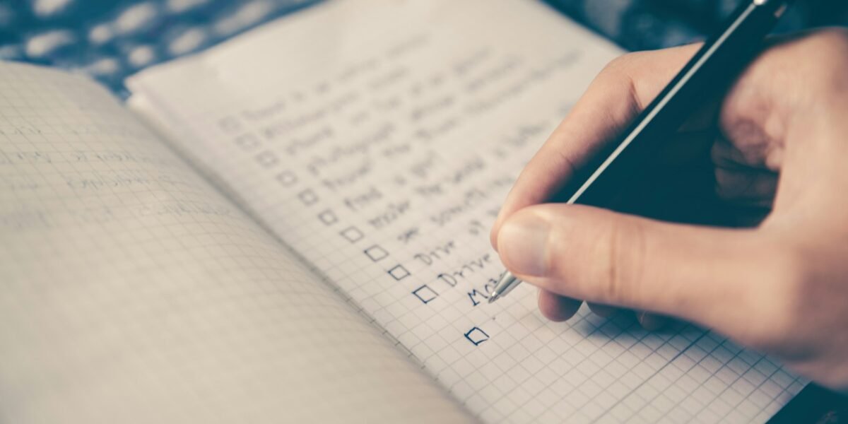 Planner and dashboard on a desk